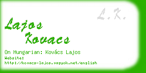 lajos kovacs business card