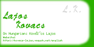 lajos kovacs business card